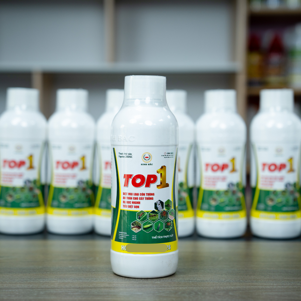 Thuốc Diệt Côn Trùng TOP 1,Chai 1 lít, Chính hãng Kinh Bắc công nghệ Đức, Trừ Sâu Bọ, Rầy Rệp, Sâu Ăn Lá, Ấu Trùng Trên Lá Và Dưới Đất, Công Nghệ Lưu Dẫn Hai Chiều, Chai Phun 1 Hecta, Chai 500ml
