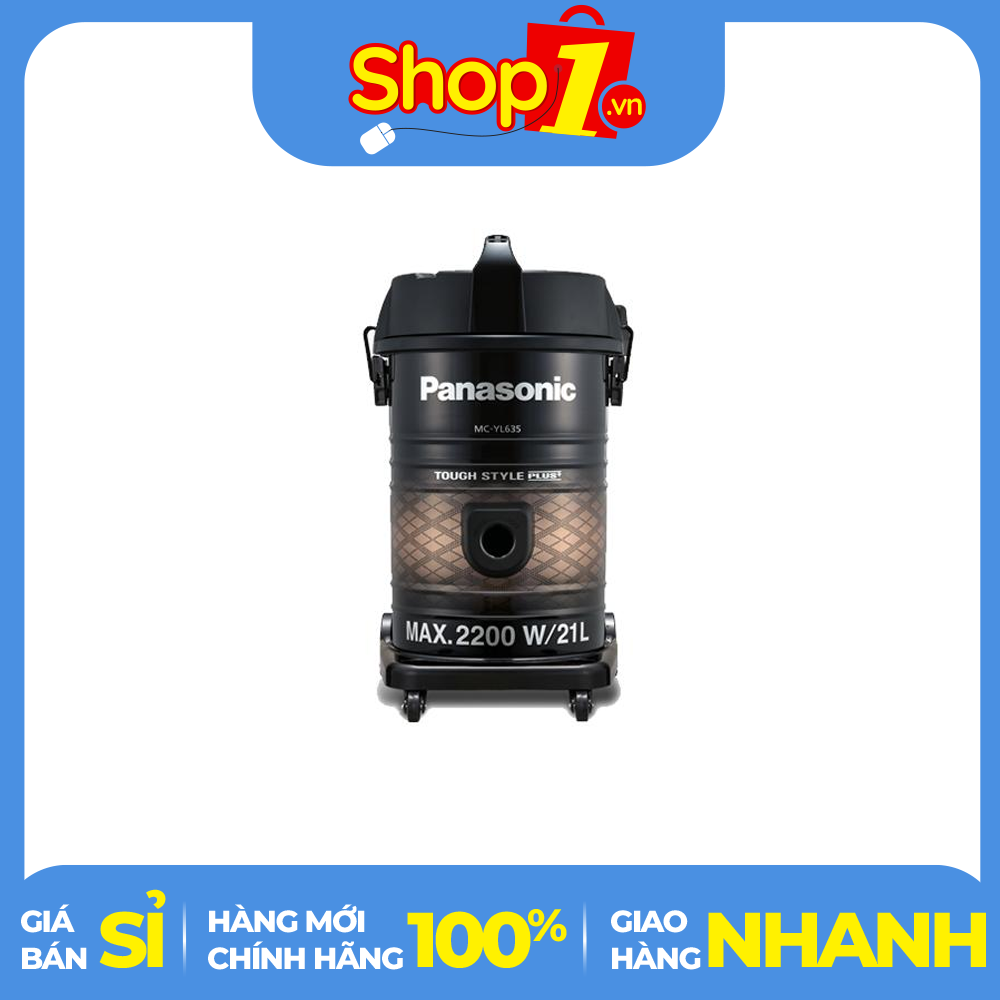 Máy hút bụi panasonic mc-yl635tn46 - loại sản phẩm:túi chứa bụi - bộ lọc:bộ lọc kháng khuẩn - công suất:2200w