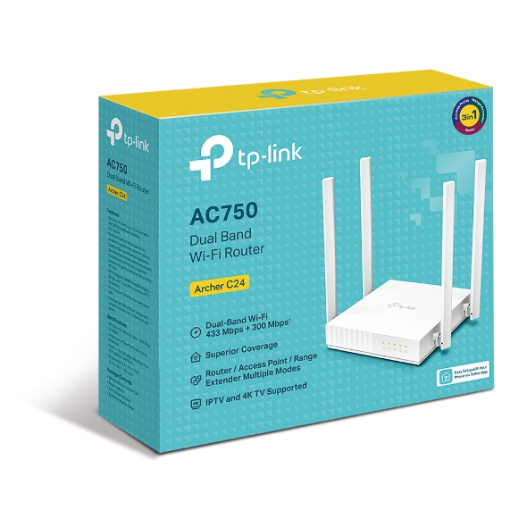 Router wifi băng tần kép Ac750 Tp-link archer C24