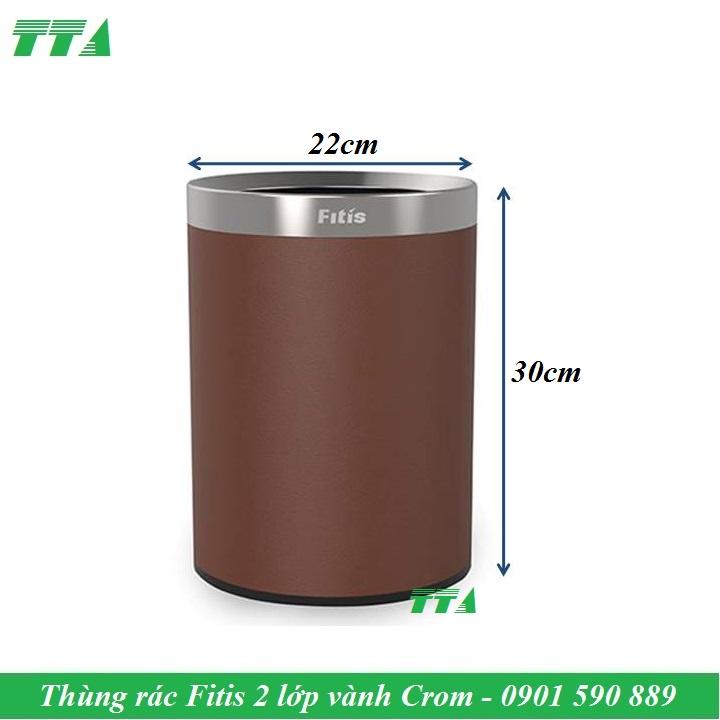 Thùng rác Fitis 2 lớp hình trụ tròn Rom1-904