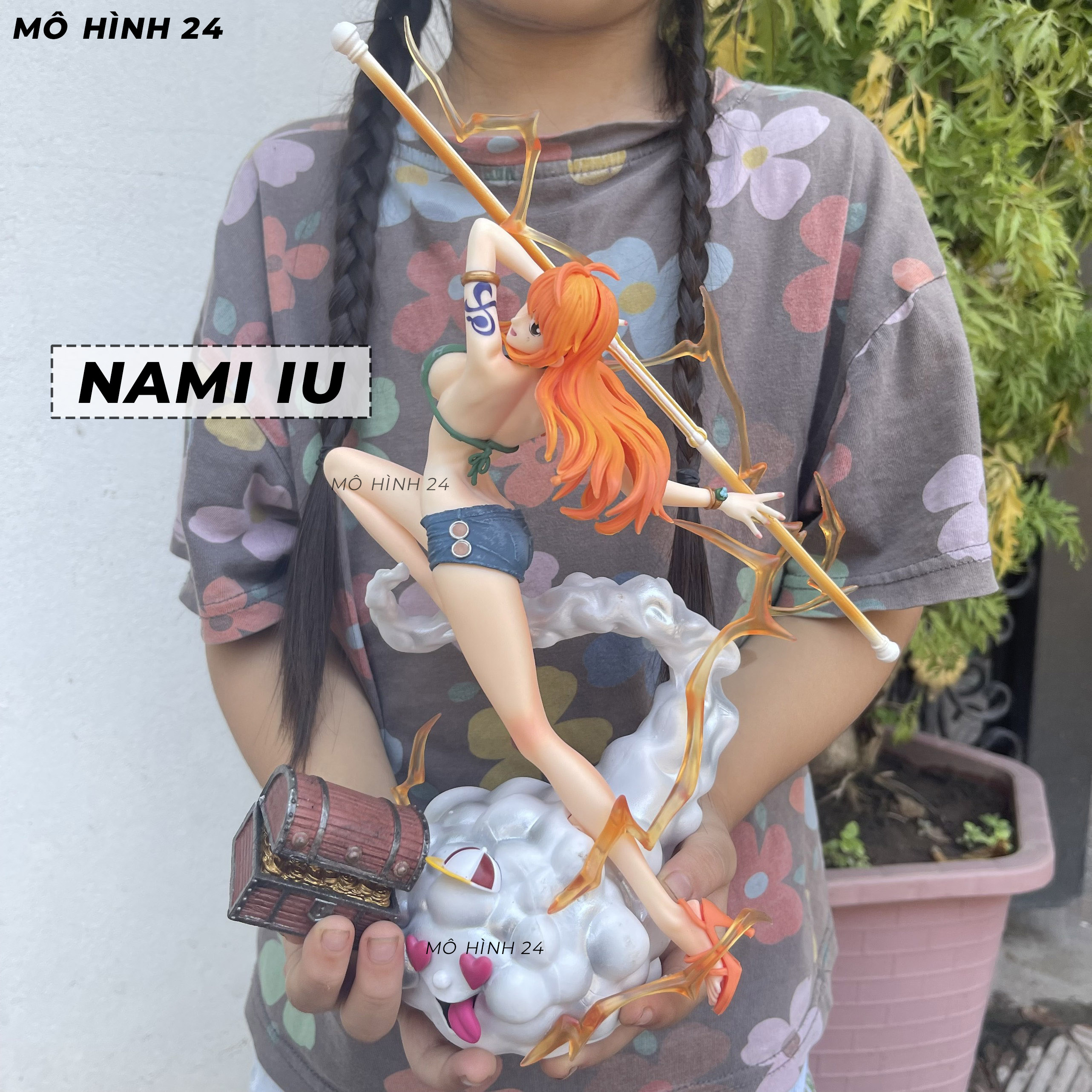 Mô HÌNH đồ chơi nhân vật Nami IU Studio iu one piece figure nami onepiece tặng kèm rương vàng popmax 29cm