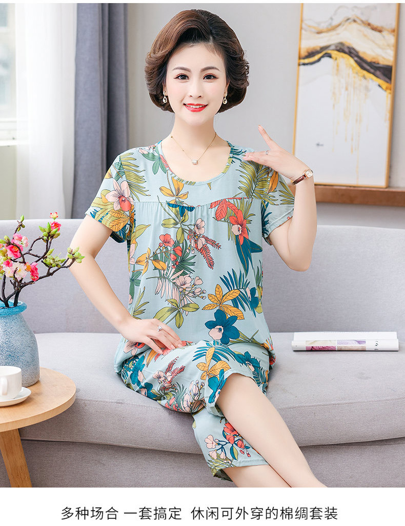 Bộ lanh mặc nhà - thời trang trung niên