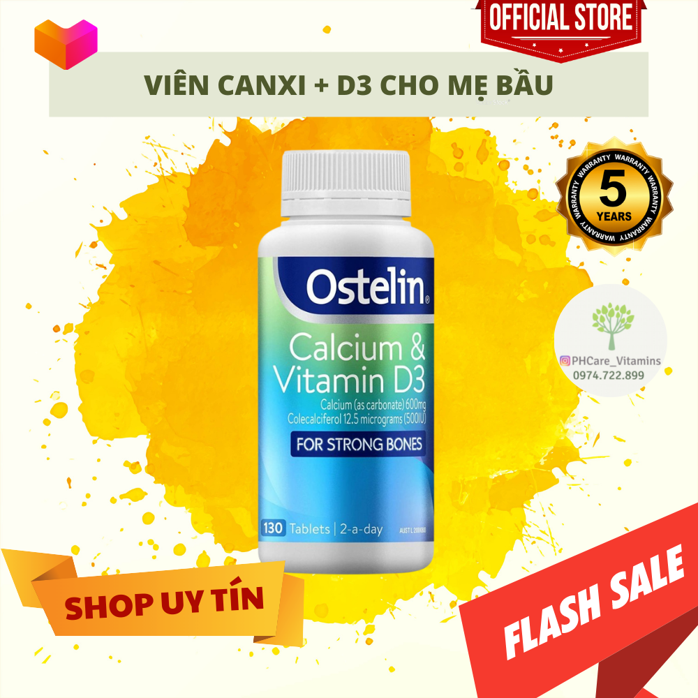 Ostelin Calcium & Vitamin D3 của Úc