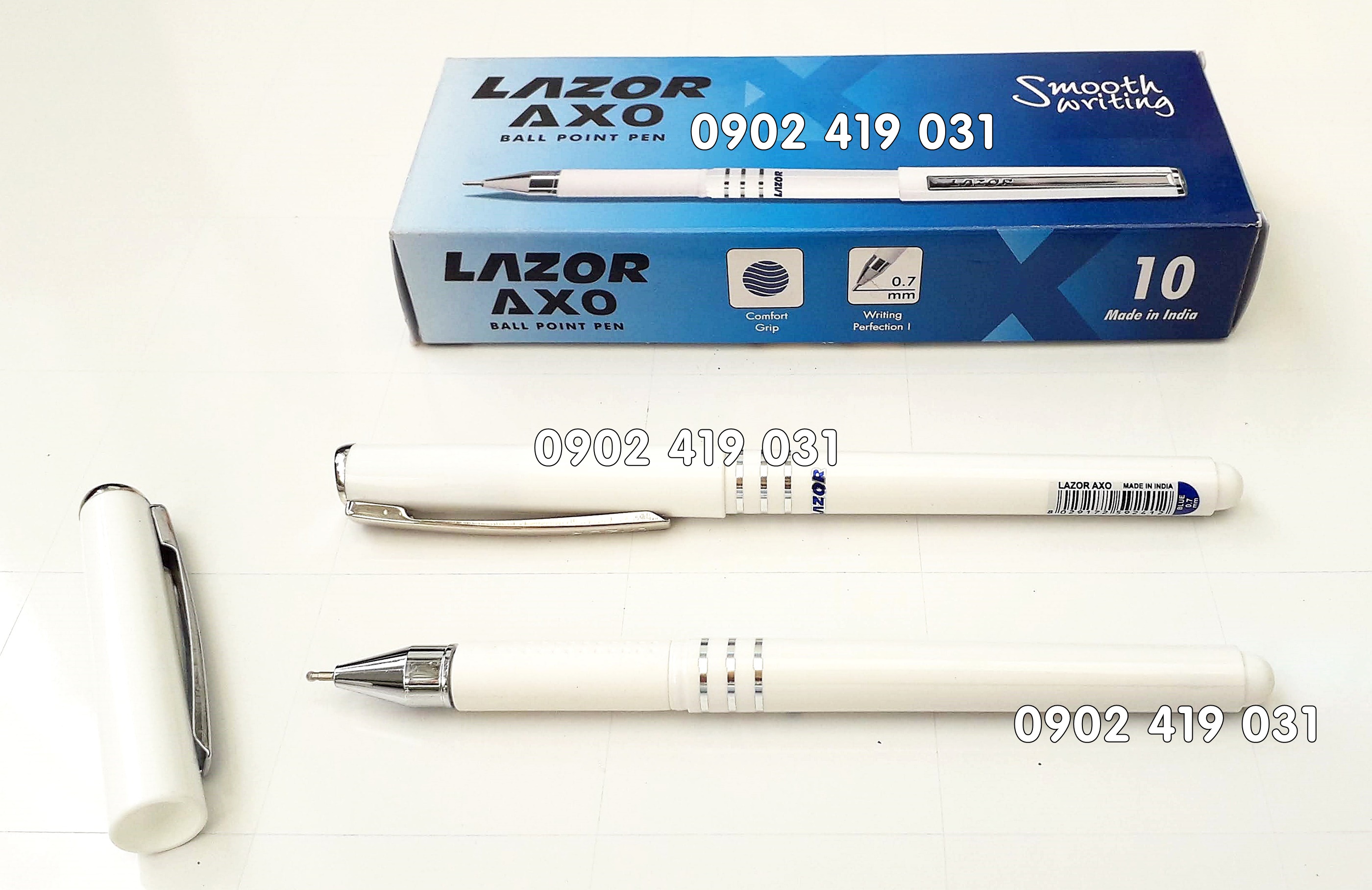 Hộp 10 bút bi lazor axo nét 0.7mm