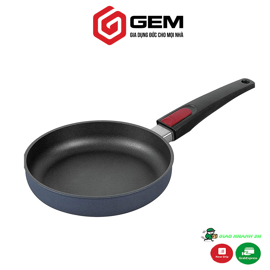 Chảo gang WOLL Diamond Fly chống dính - Made in Germany - Cán chảo có thể tháo rời - Chảo rán bếp từ mặt chảo gang chống dính cao cấp  - Có thể sử dụng trong lò nướng, máy rửa bát.