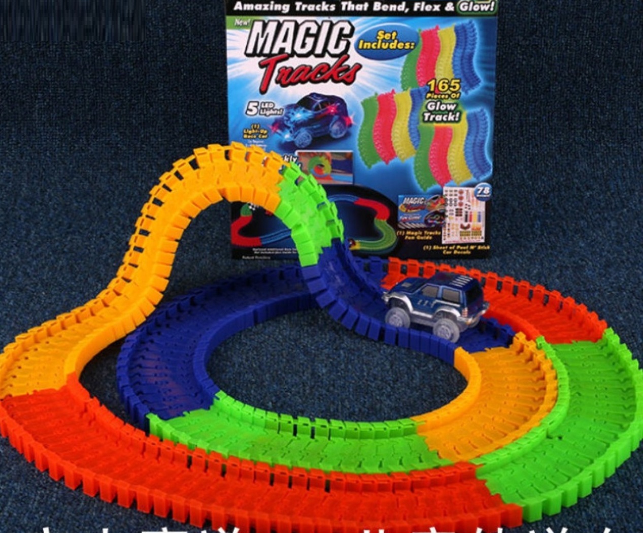 Bộ lắp ráp đường đua ô tô Magic Tracks 165pcs