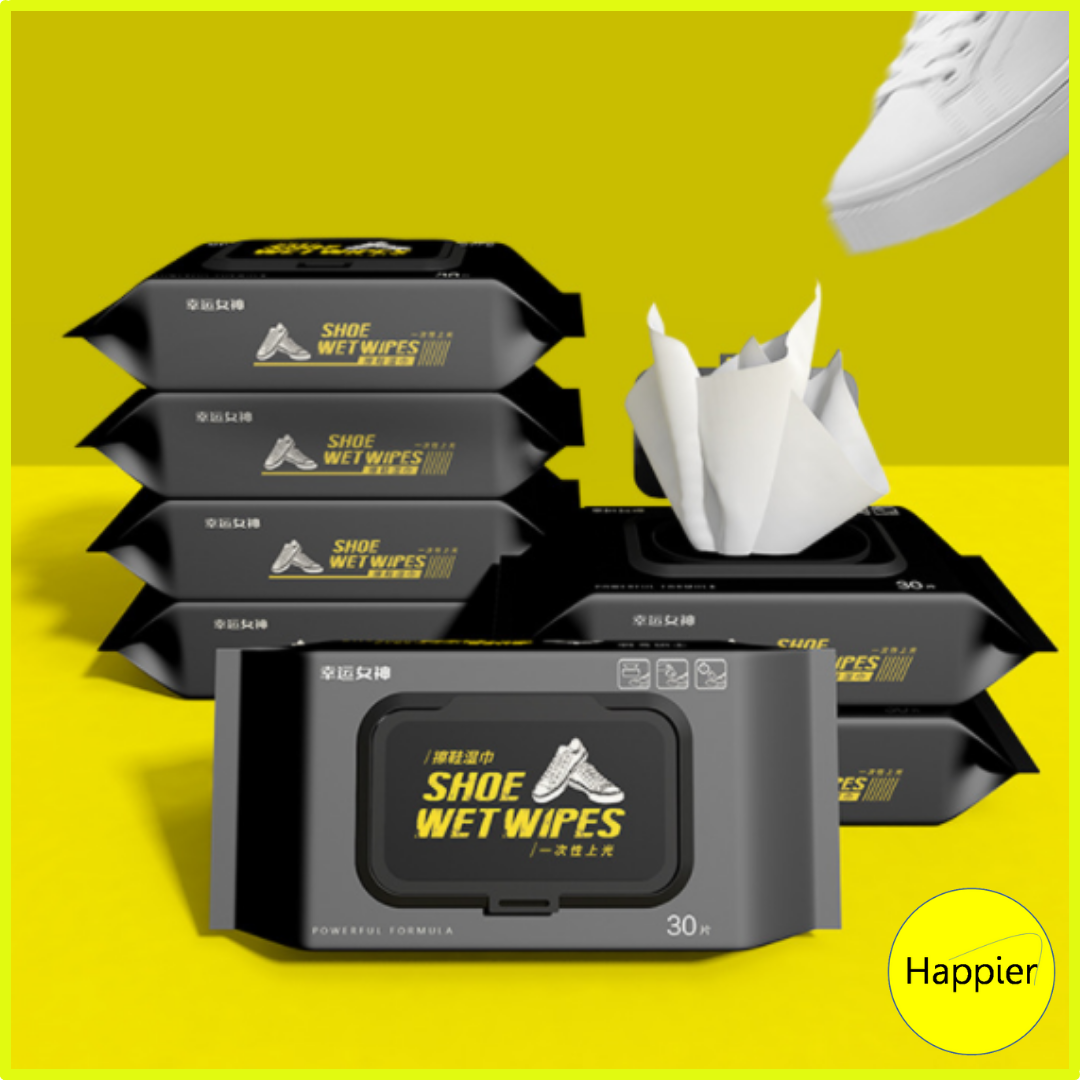 [HCM]Khăn Giấy Lau Giày Thể Thao - Happier
