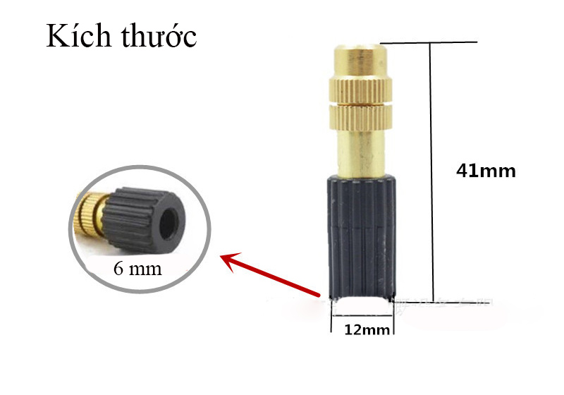 Bộ 10 béc phun sương đầu đồng, phun sương mịn, không bị tắc ( không kèm chân nối)
