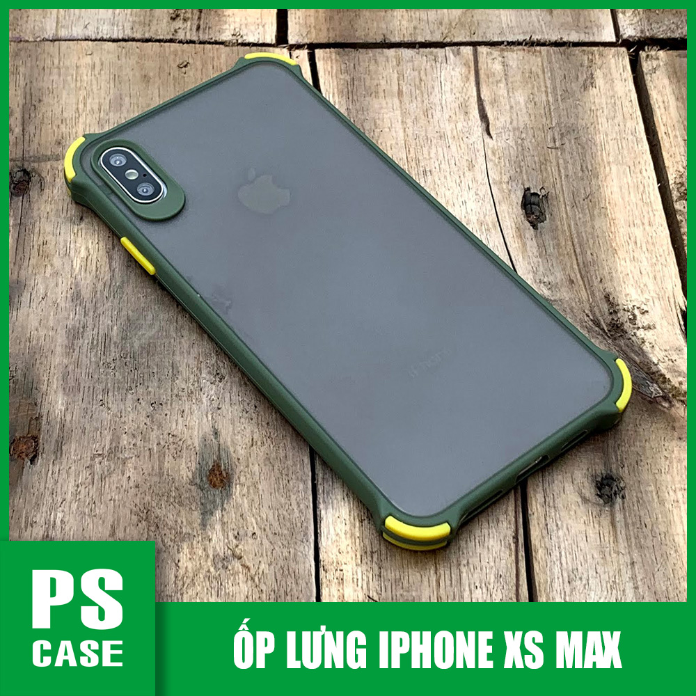 Ốp lưng chống sốc toàn phần dành cho iPhone XS Max - Màu Xanh Lá Mạ - PS Case Phân Phối
