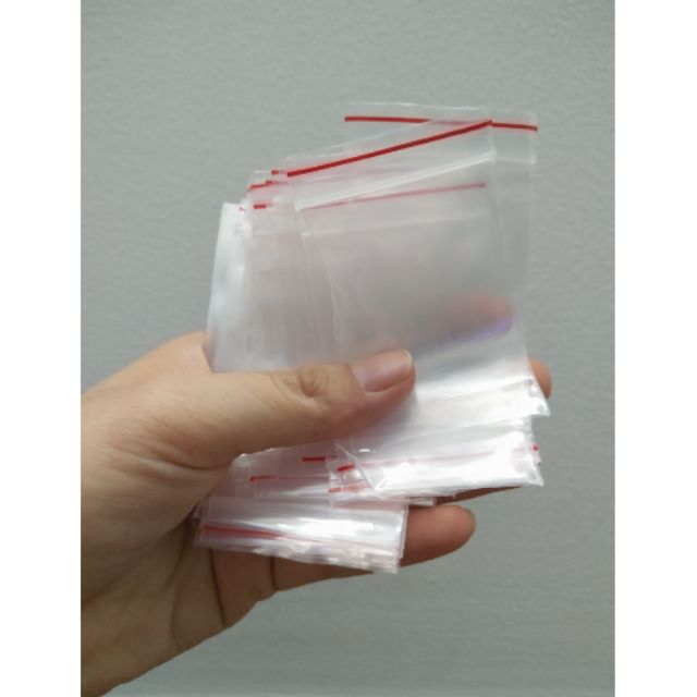 100g túi zip đựng bông tai,charm size 4cm x 6cm