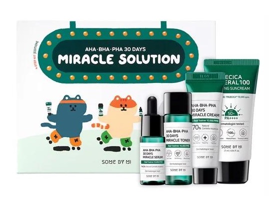 Bộ sản phẩm ngừa mụn Some By Mi AHA-BHA-PHA 30 Days Miracle Solution 4-Step Kit-Edition
