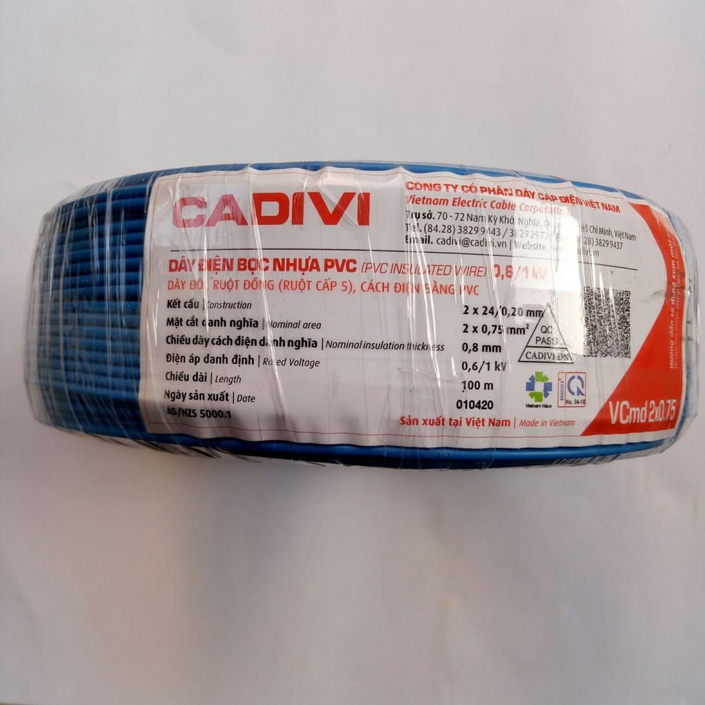 Dây điện đôi vcmd / 2x1