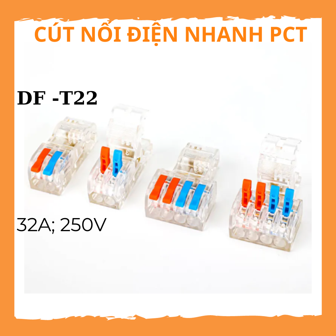 Cút nối điện nhanh 1 ngõ ra, 2 ngõ ra