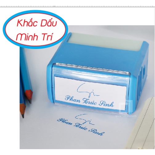 Khắc Con dấu chữ ký nét, nhiều kích thước, màu sắc