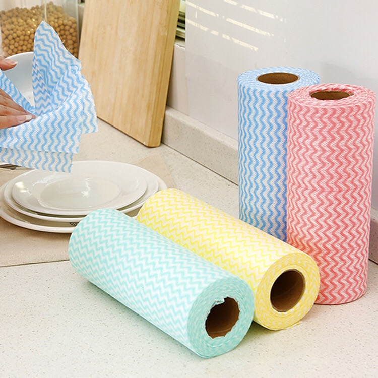 Cuộn Khăn Giấy Lau Đa Năng 50 Tờ Bằng Vải Không Dệt