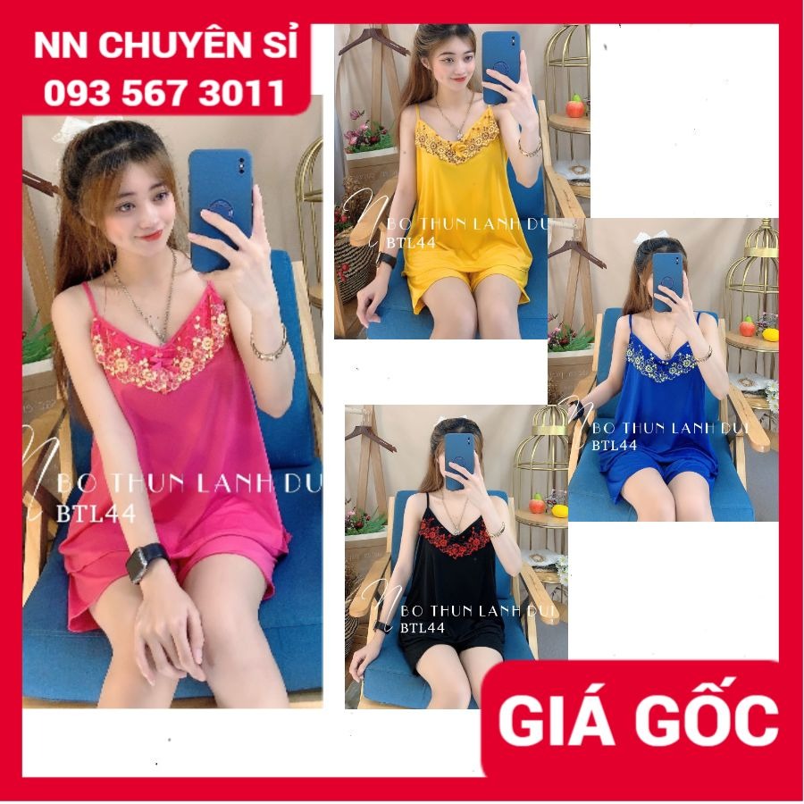 Đồ bộ nữ mặc nhà 🎗 đồ bộ thun lạnh đùi phối ren btl44 🎗 hàng đẹp 🎗 ảnh thật 🎗 bộ ngủ đùi phom to 🎗 bộ thun đùi dây phối ren