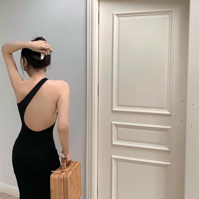 Đầm body dáng dài phối dây chéo hở lưng sexy quyến rũ - đ2060 t4