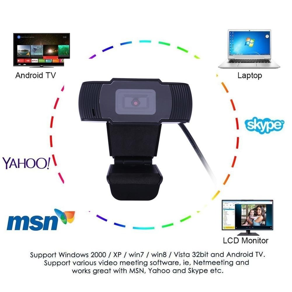 A870 USB Webcam,Web Camera,Web cam Desktop camera With Built-in MIC for Video Calling and Recording 10
