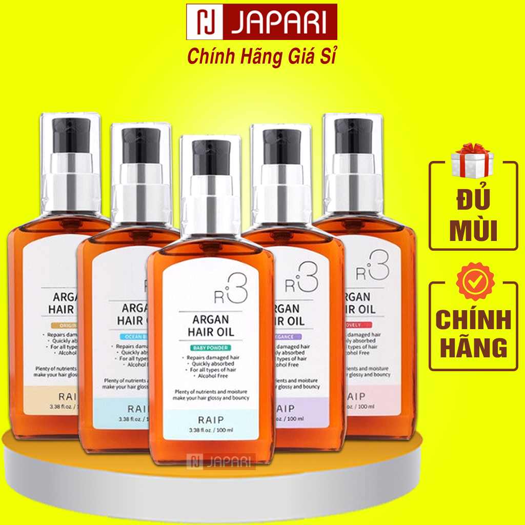 Dầu Dưỡng Tóc Mềm Mượt R3 Argan Hair Oil CHÍNH HÃNG - Xịt Dưỡng Mềm Mượt Thơm Chăm Sóc Tóc Hư Tổn,Chẻ Ngọn - Mỹ Phẩm Giá Sỉ JAPARI