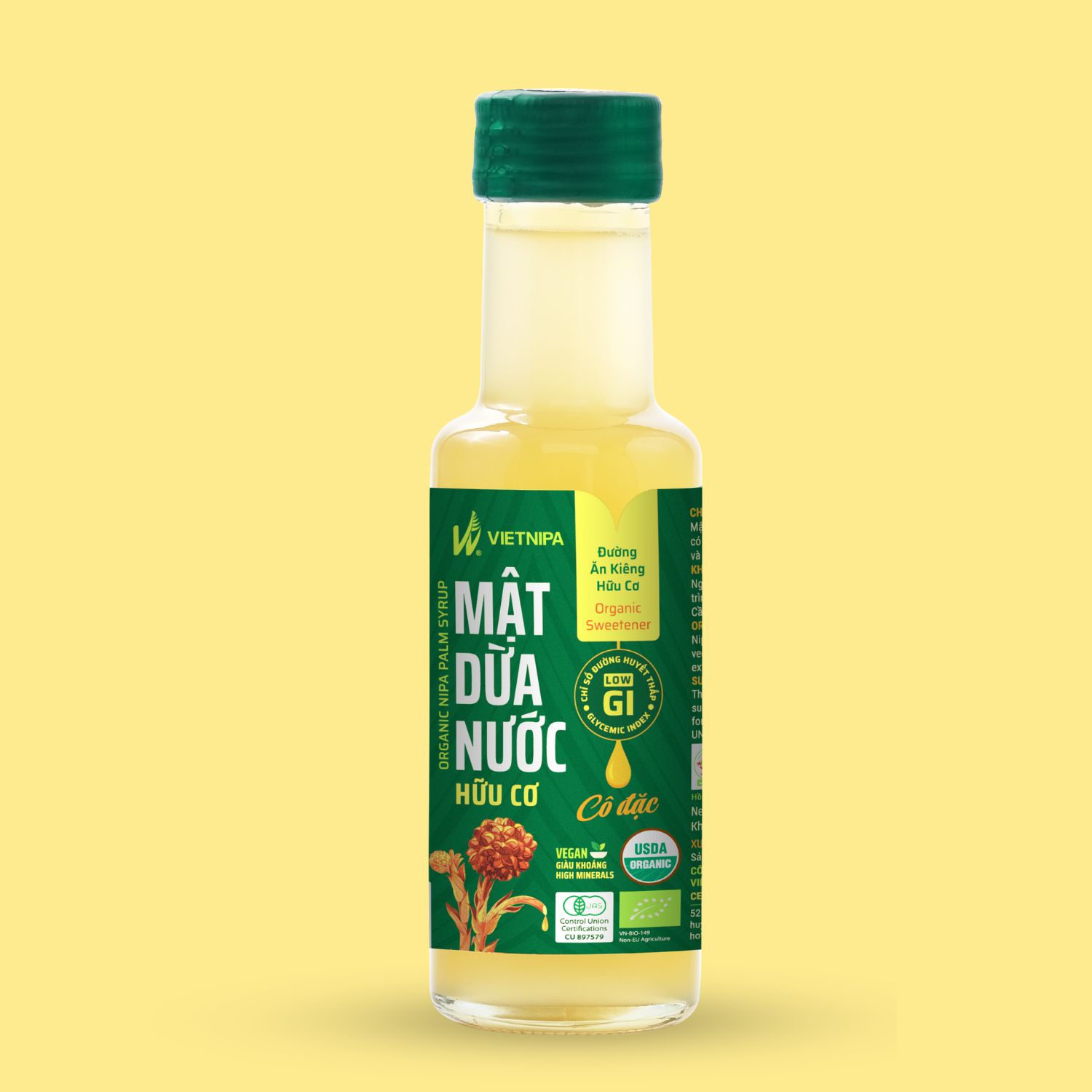 Mật dừa nước cô đặc hữu cơ vietnipa - 150g