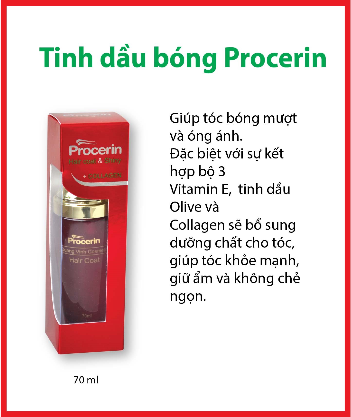 Tinh dầu dưỡng tóc procerin date 12/2023