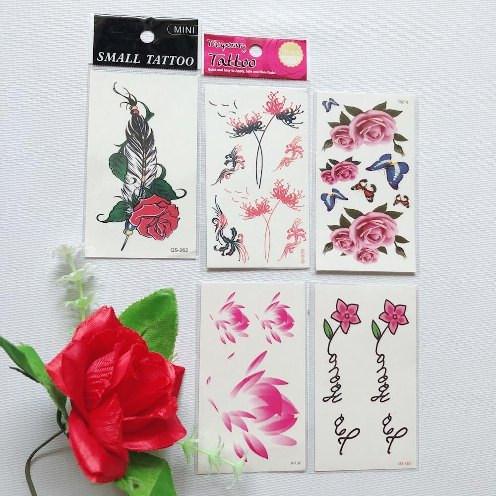 Combo 6 tấm hình xăm hoa bướm 2-04
