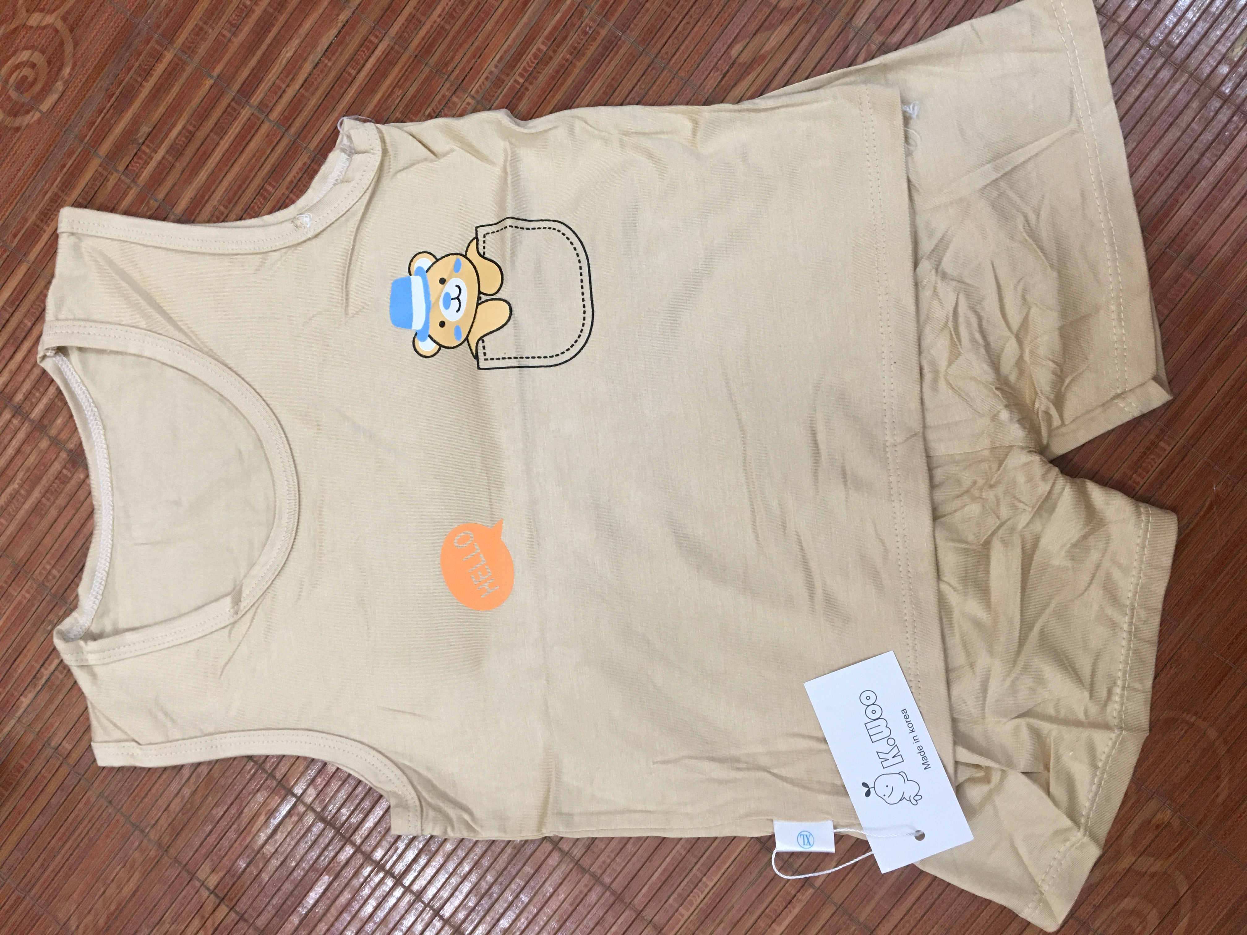 Bộ ba lỗ thun lạnh Kwoo hoạ tiết túi gấu cho bé từ 7-17kg | CÓ ẢNH THẬT VÀ VIDEO QUAY CẬN CHẤT | QATE 17
