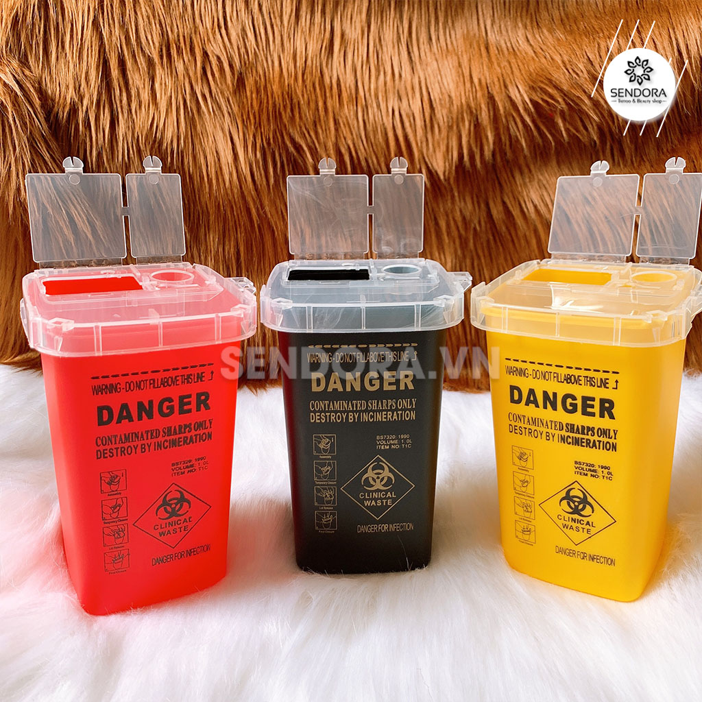 [HCM]Thùng rác mini đựng kim xăm