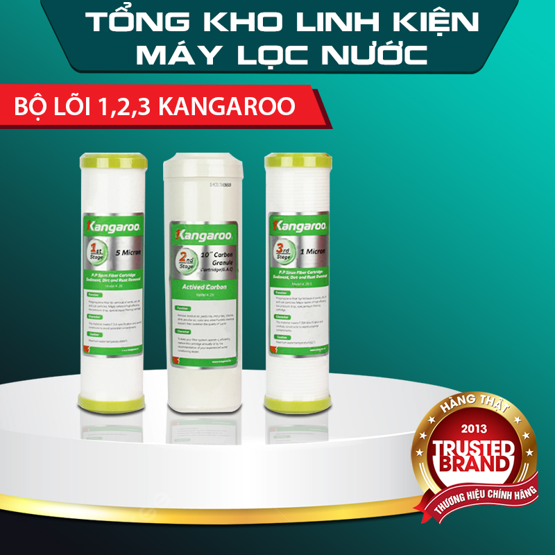 Bộ 3 lõi lọc nước kangroo , lõi lọc nước kangaroo, lõi lọc nước số 1,2,3 kangaroo