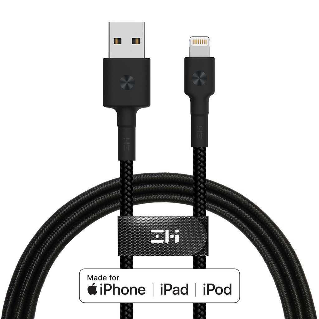 Cáp sạc xiaomi zmi al803 lightning chuẩn mfi dây sạc siêu bền al803 zmi usb-a to lightning