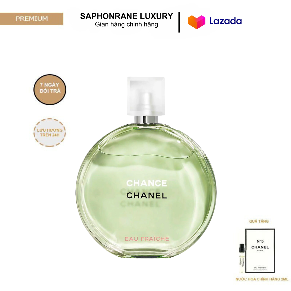 Nước hoa nữ chanel chance xanh - nước hoa chanel chance eau fraiche 100ml - nước hoa chính hãng, lưu hương lâu