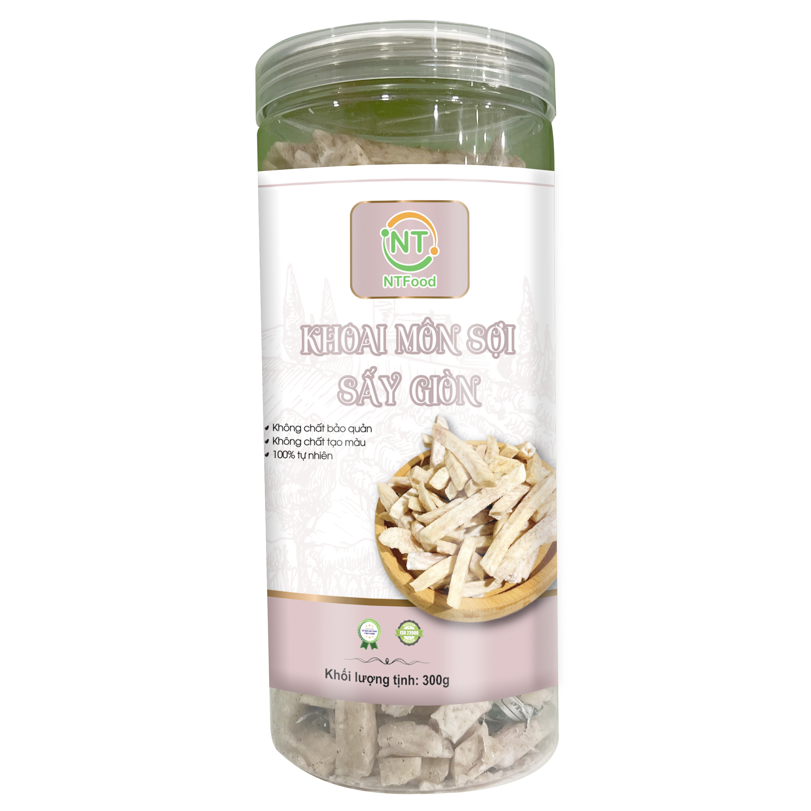 Khoai môn sợi sấy giòn NTFood hủ pet 300gr - Nhất Tín Food