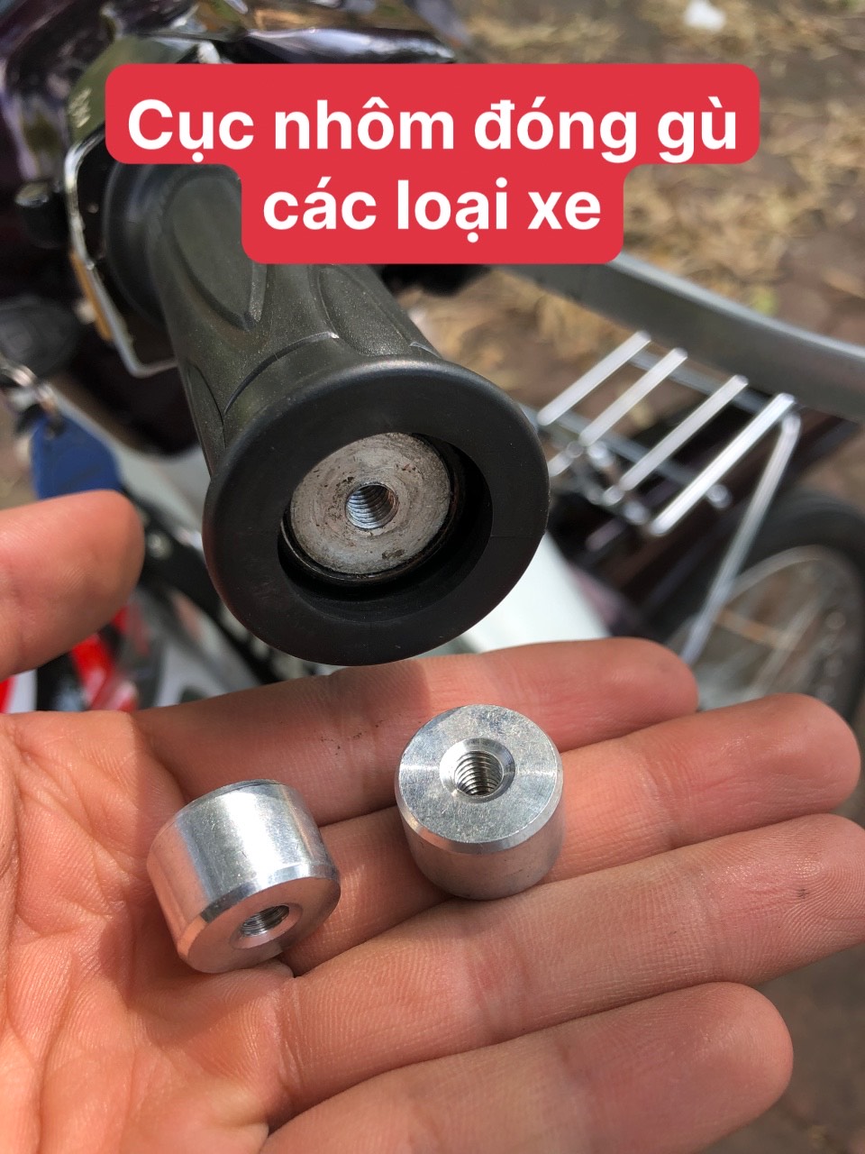 Cục nhôm đóng gù , ghi đông các dòng xe