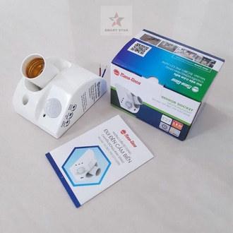 Đui đèn cảm biến Rạng Đông Đui đèn cảm ứng hồng ngoại tự động bật tắt Đui đèn E27 cảm ứng chuyển động