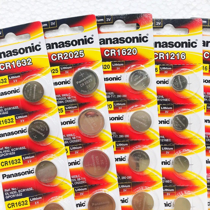 Pin cúc áo panasonic cr1620 / cr2450 / cr1616 / cr2032 / cr2025 / cr2016 / cr1632 / cr1216 lithium 3v made in indonesia