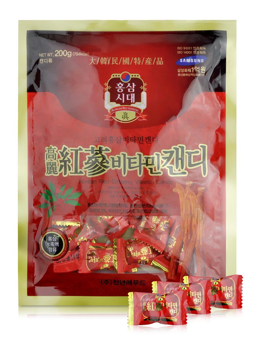 Combo 5 gói Kẹo sâm vitamin Hàn Quốc 200g x 5 gói - Giảm căng thẳng, mệt mỏi