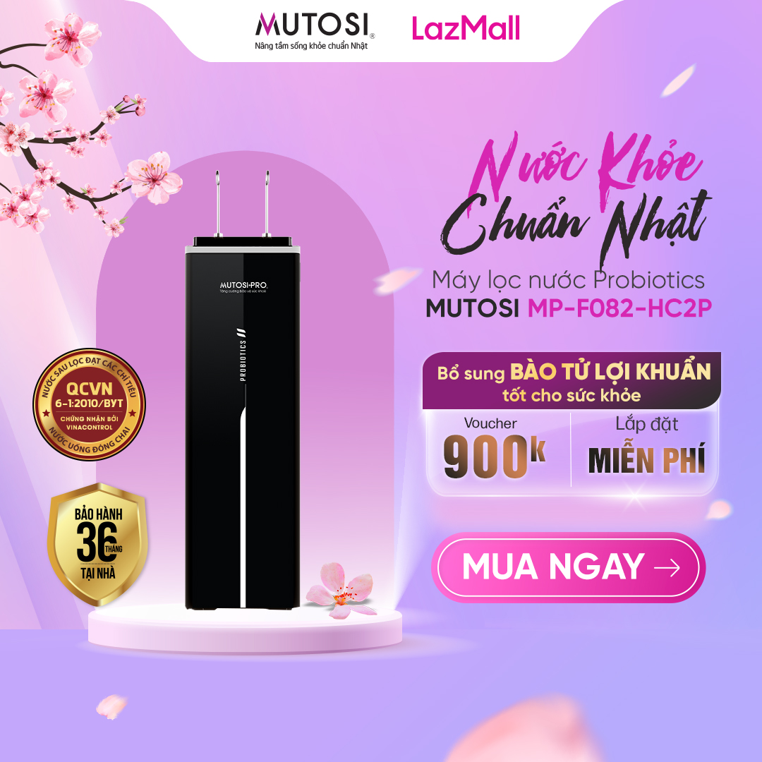 Máy lọc nước Probiotics Mutosi MP-F081-HC2P, đa chức năng tăng trải nghiệm