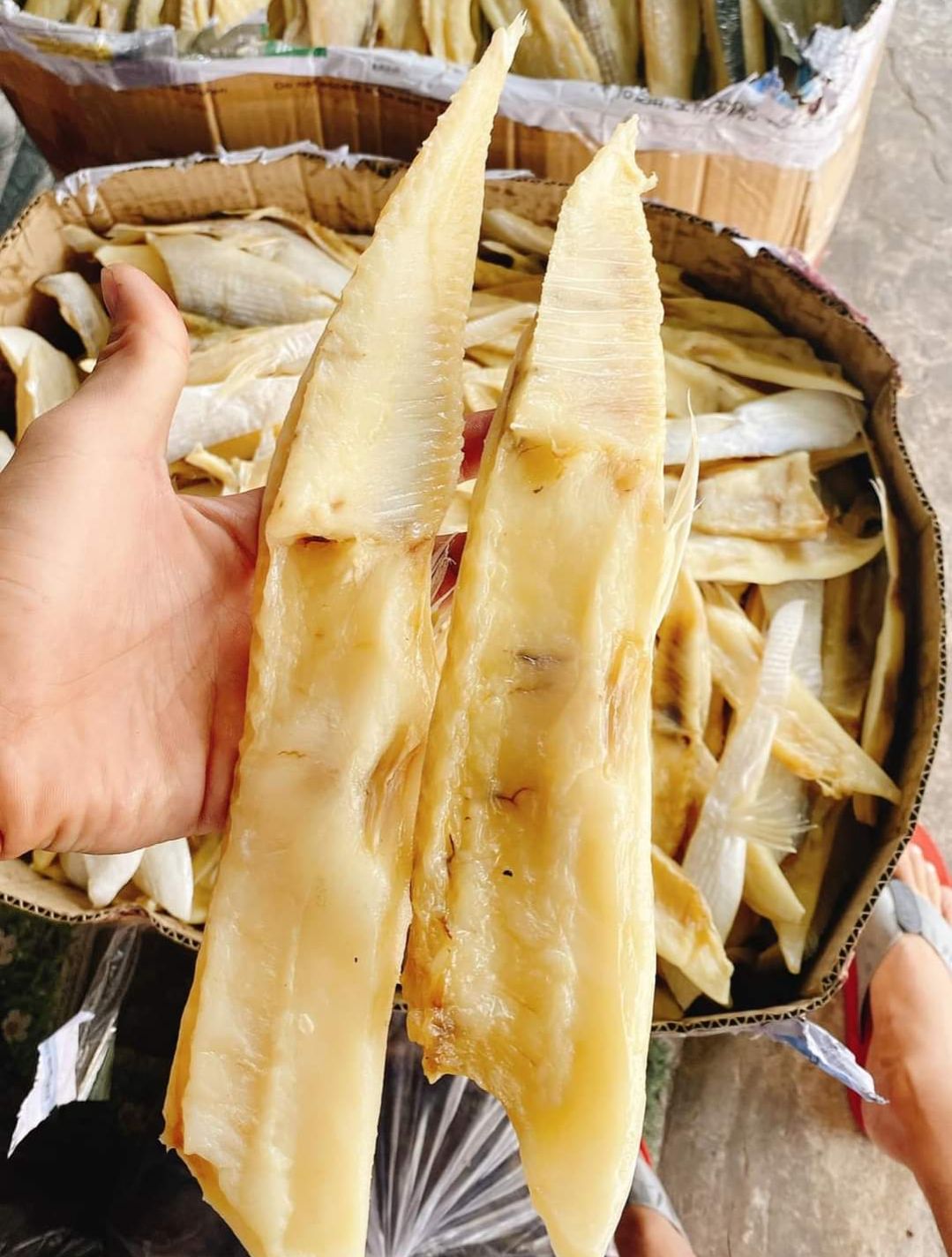 Ức cá dứa hàng loại 1 vị lạt không mặn, chiên lên giòn béo thơm ngon, khô ong chi, ức cá dứa