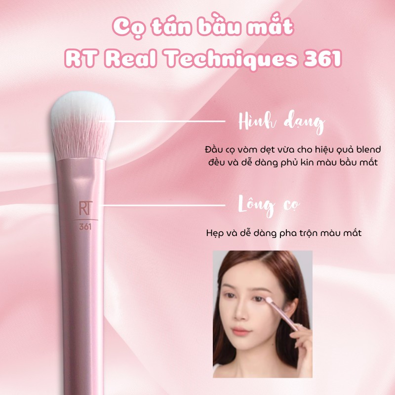 Cọ tán bầu mắt size vừa rt real techniques daily eye medium shadow