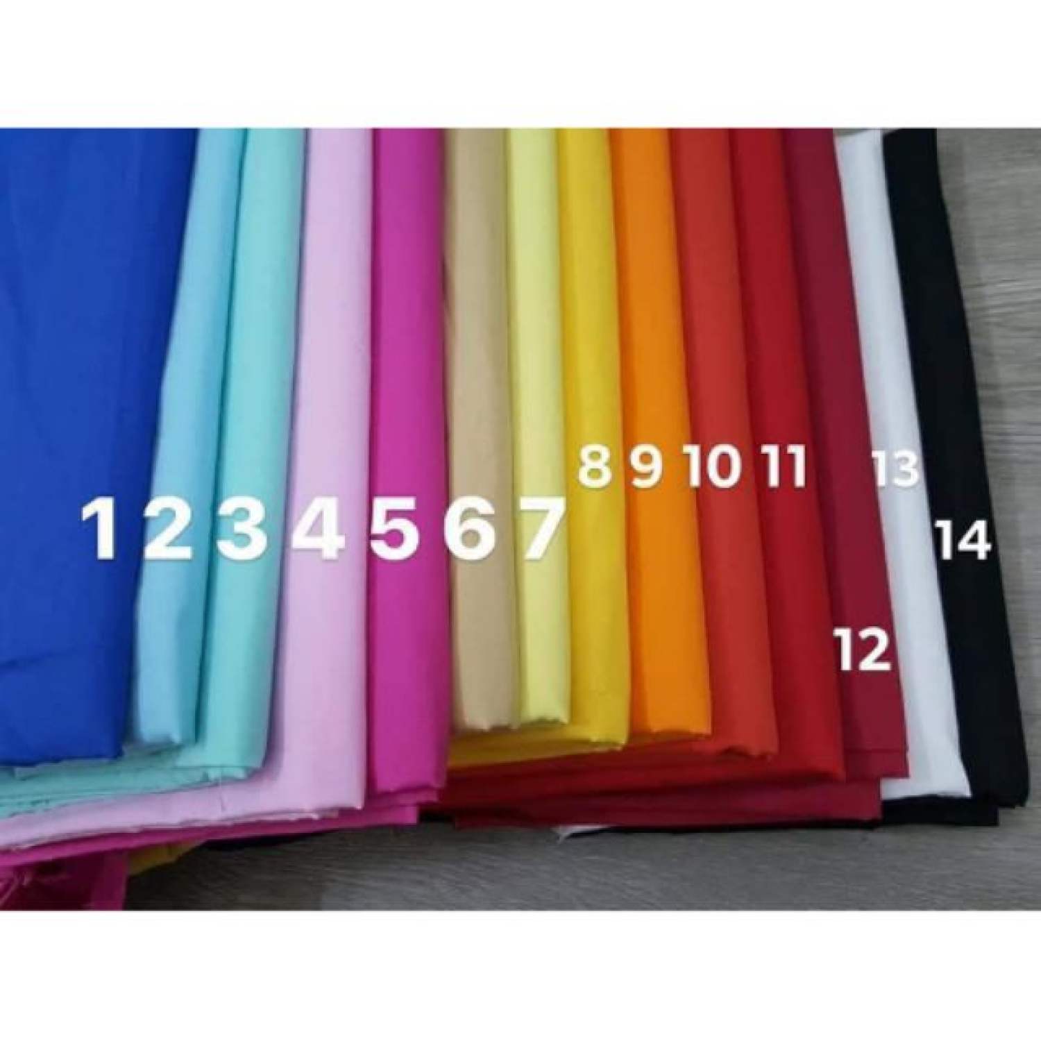 Vải thô màu trơn khổ 1m5. 1m