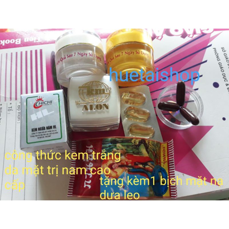 Công thức trắng nhanh dành cho da mặt tằng kèm mặt nạ