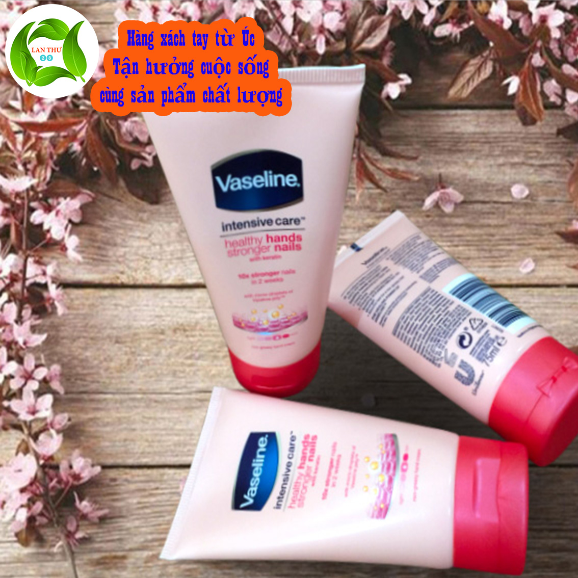 [HCM]Kem dưỡng ẩm da tay và móng tay Vaseline healthy hands stronger nails 75ml