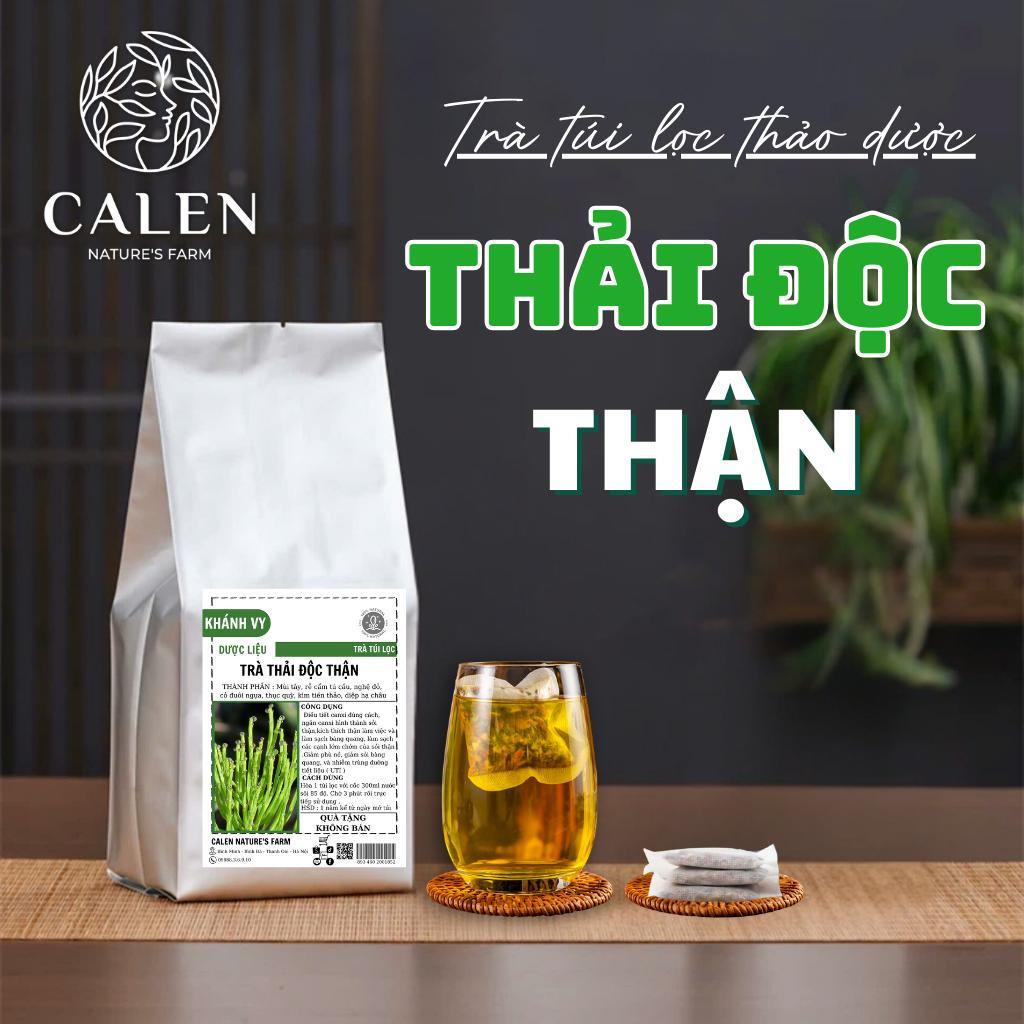 Trà thải độc thận Calen Nature's Farm thanh lọc thận, bài tiết hàn khí trong thận bịch 30 gói lọc