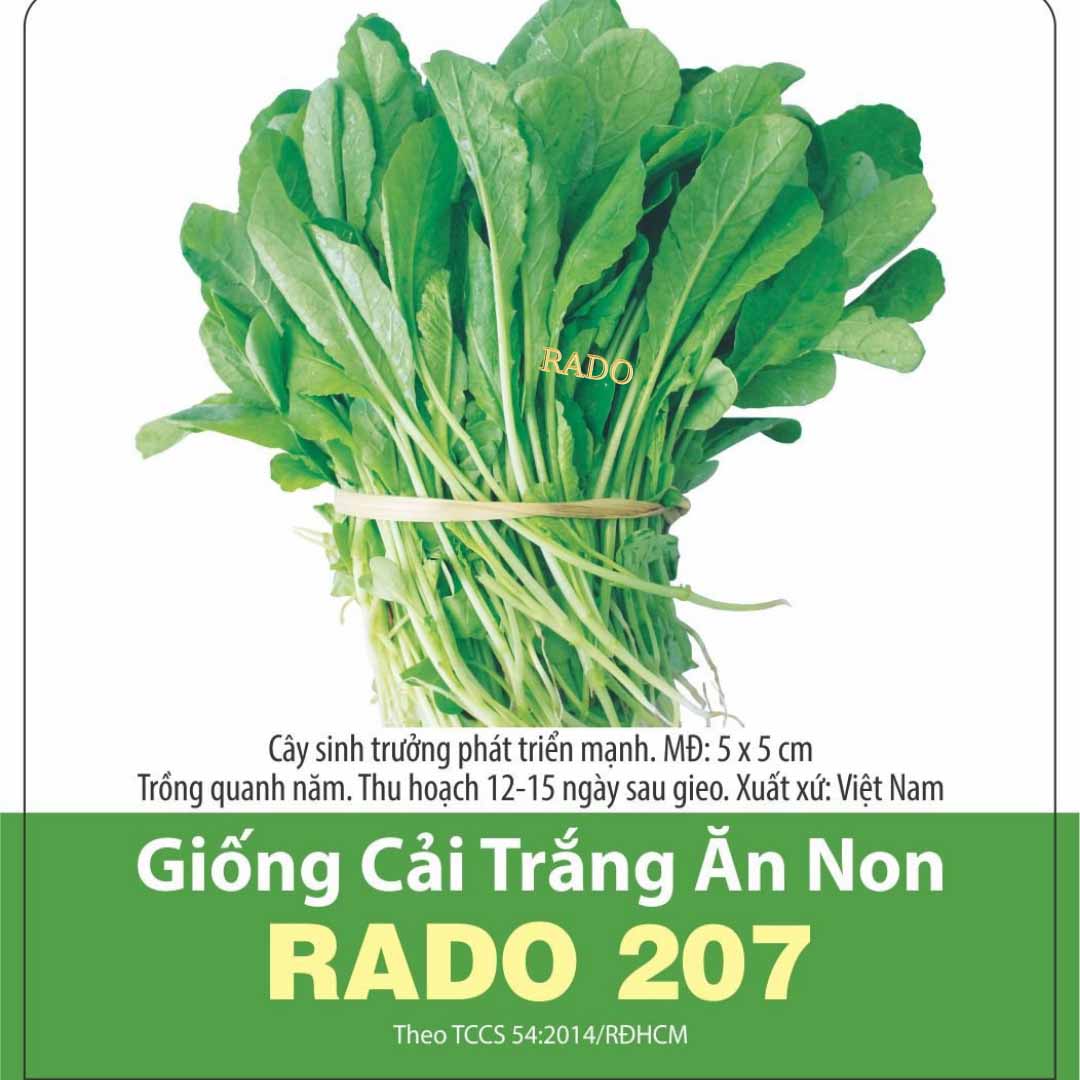 Hạt giống cải trắng ăn non Rado207, đóng gói 30gr