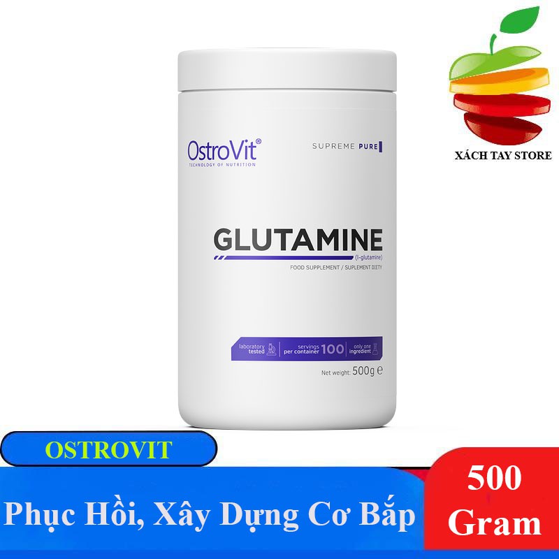 Glutamine ostrovit 500gr - phục hồi, xây dựng, phát triển cơ bắp
