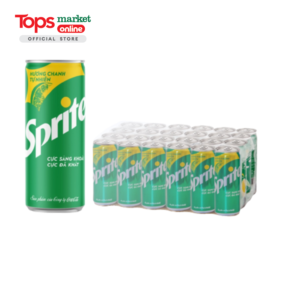 Thùng 24 Lon Nước Giải Khát Có Gas Sprite 320ML