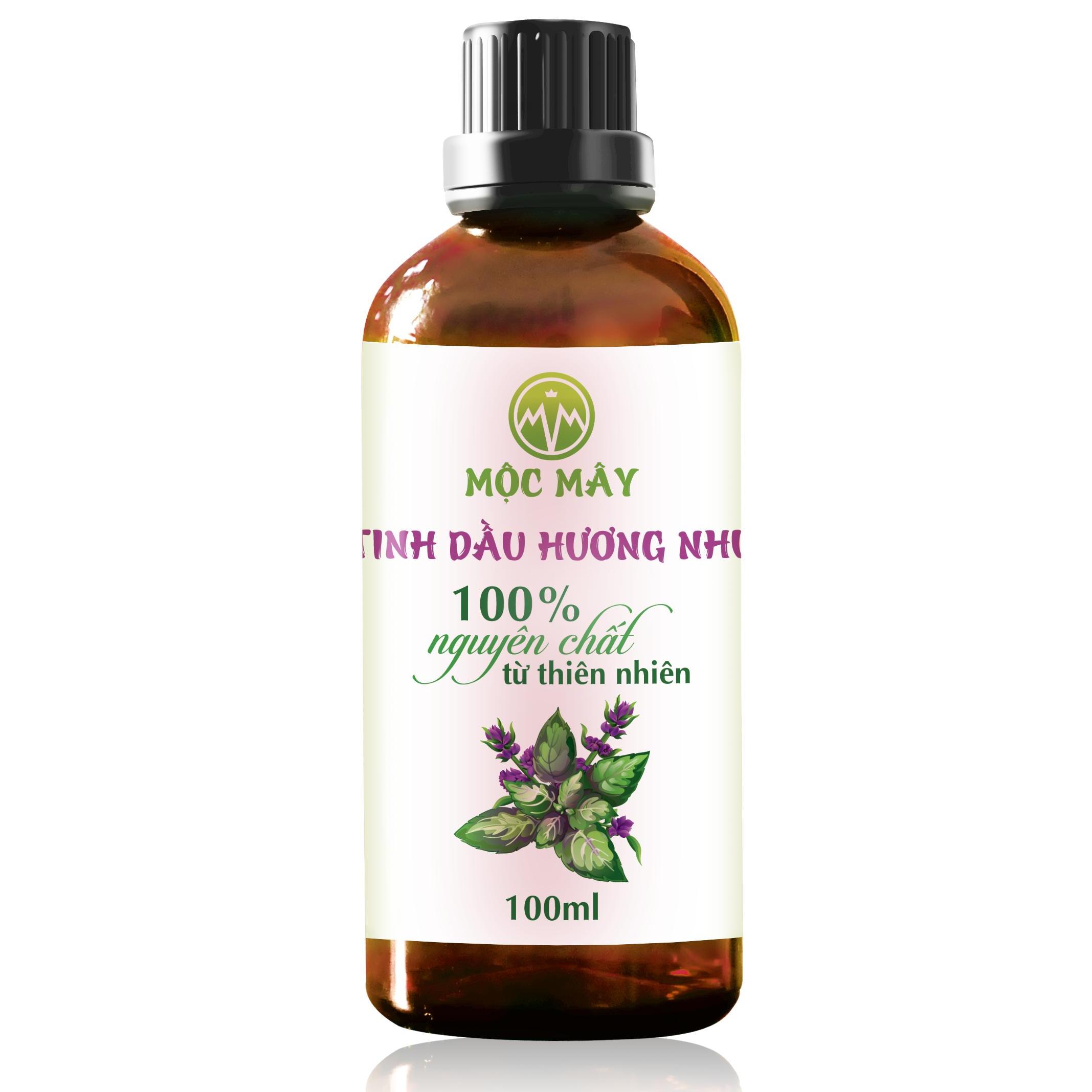 Tinh dầu hương nhu 100ml nguyên chất Mộc Mây - tinh dầu nguyên chất từ thiên nhiên, xông phòng, thơm phòng, thư giản, đuổi muỗi, chăm sóc tóc