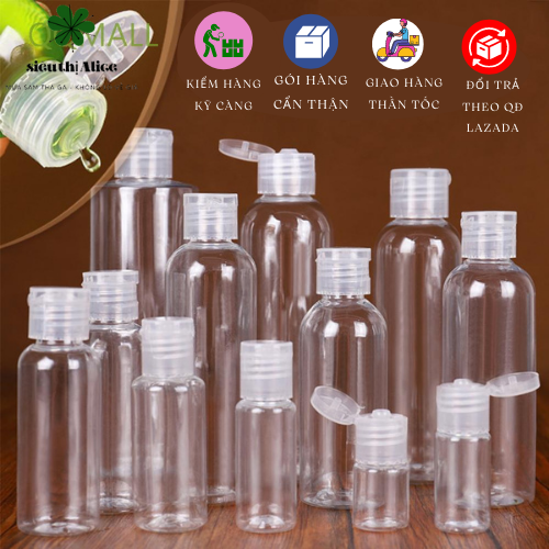 Chai Nhựa Nắp Bật 30ML/50ML/100ML Đựng Gel Rửa Tay - Chai Nhựa Pet - Chai Chiết Mỹ Phẩm - Dụng Cụ Làm Đẹp
