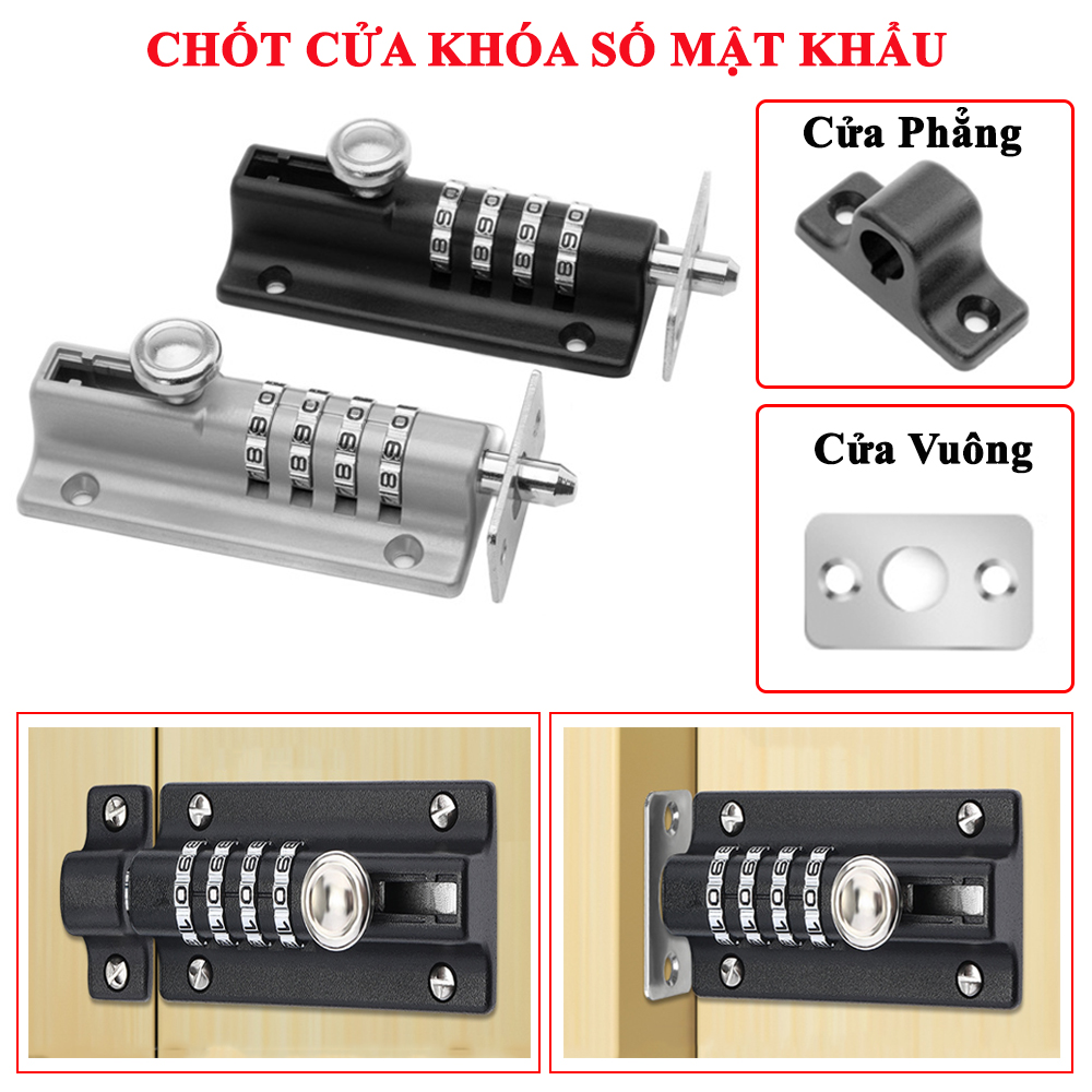 Chốt cửa khóa số mật khẩu cơ an toàn chắc chắn