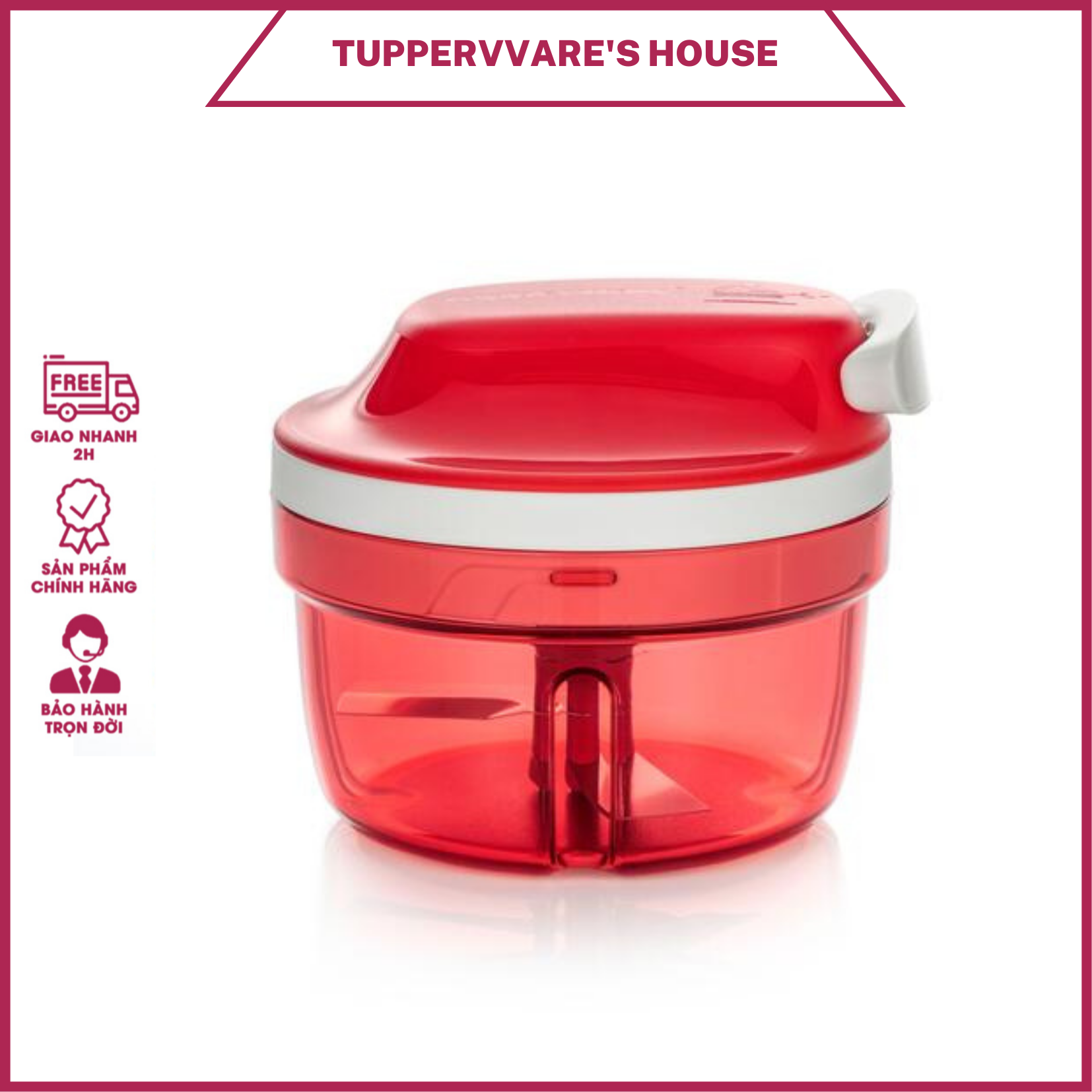 Dụng cụ xay thực phẩm Tupperware Turbo Chopper nhiều màu